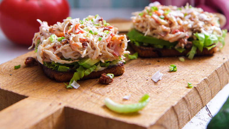 Crab salad on bread