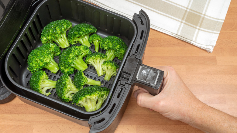 Broccoli in an air fryer