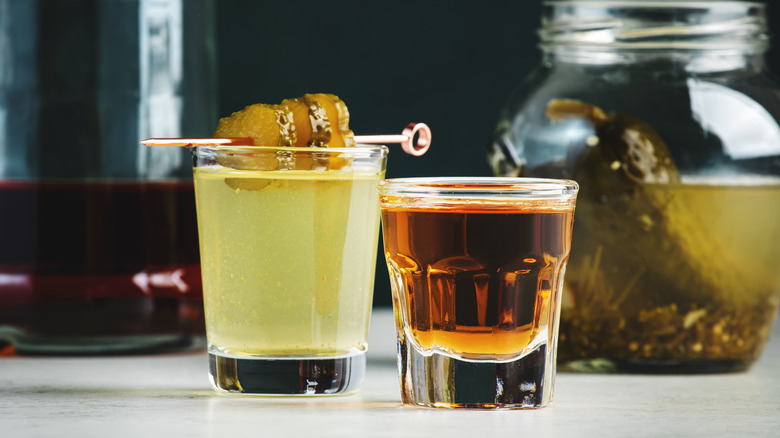 whiskey with pickle back