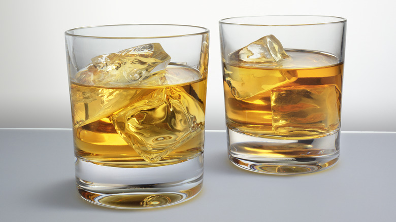 two drinks on the rocks