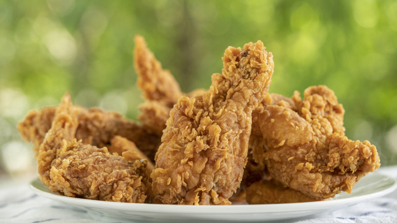 Fried chicken on a plate