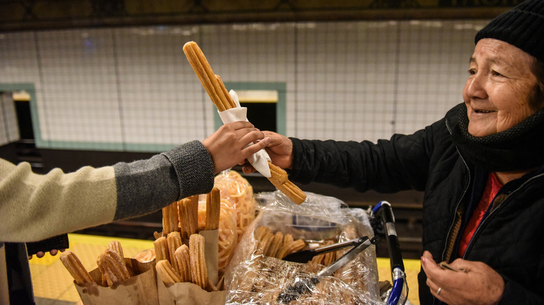 Subway churro vendor