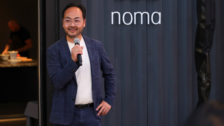 noma coowner giving a speech