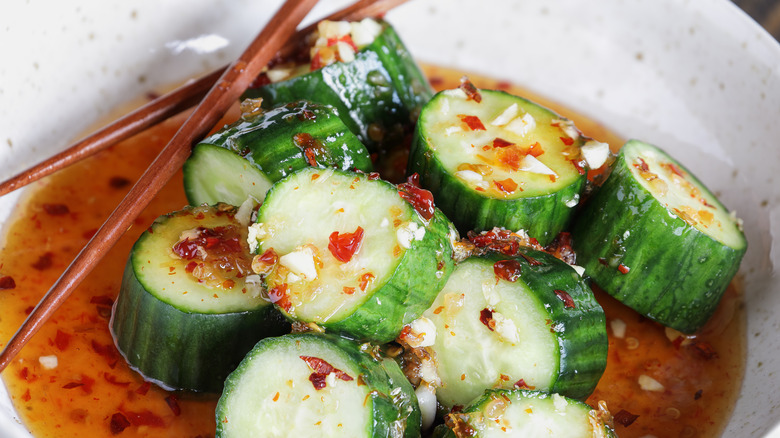 Oi muchim on a plate