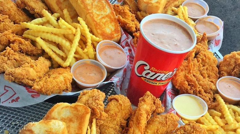 Raising Cane's sauce in large cup