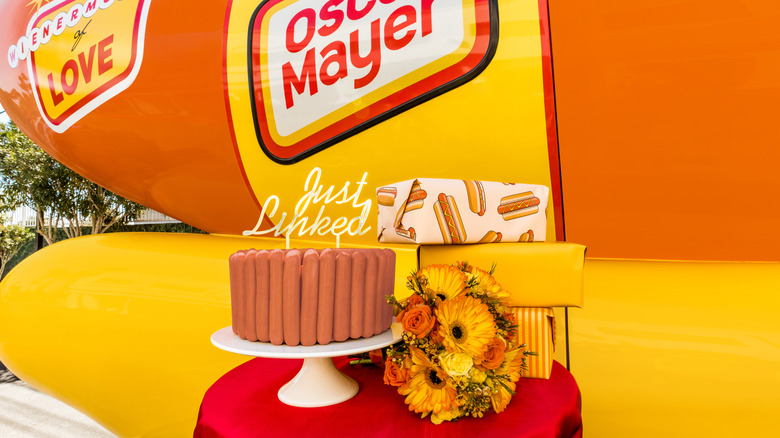 Oscar Mayer hot dog cake