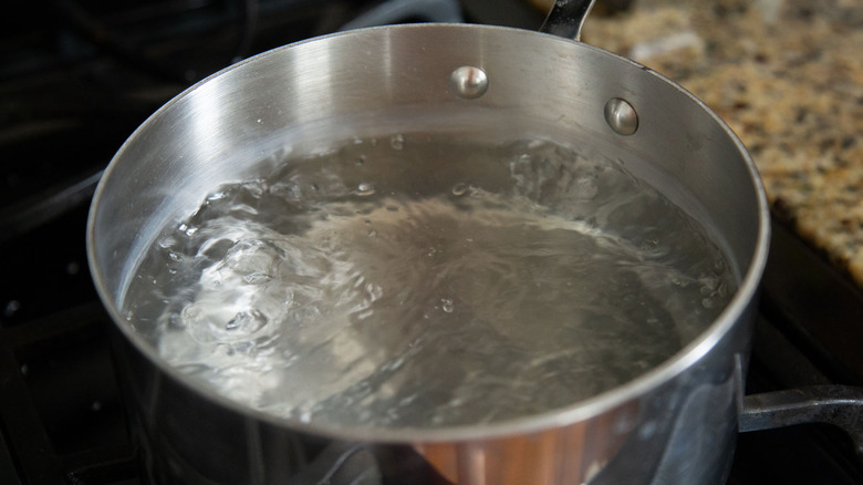 Water boiling in pot