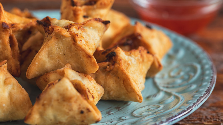 Plate of crab rangoon