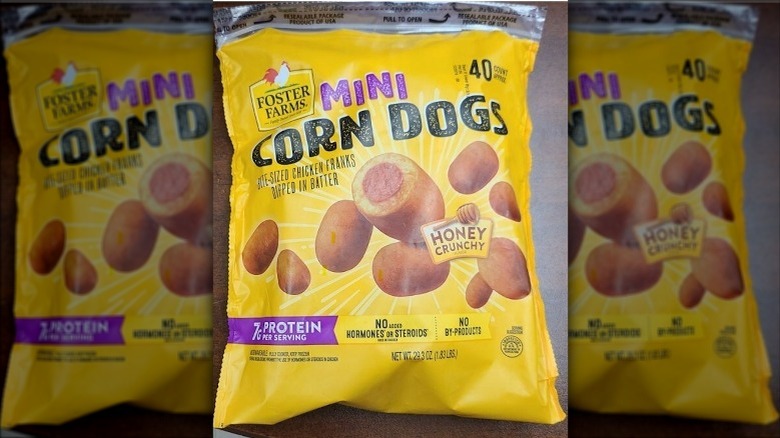 Foster Farms mini chicken corn dogs honey crunchy