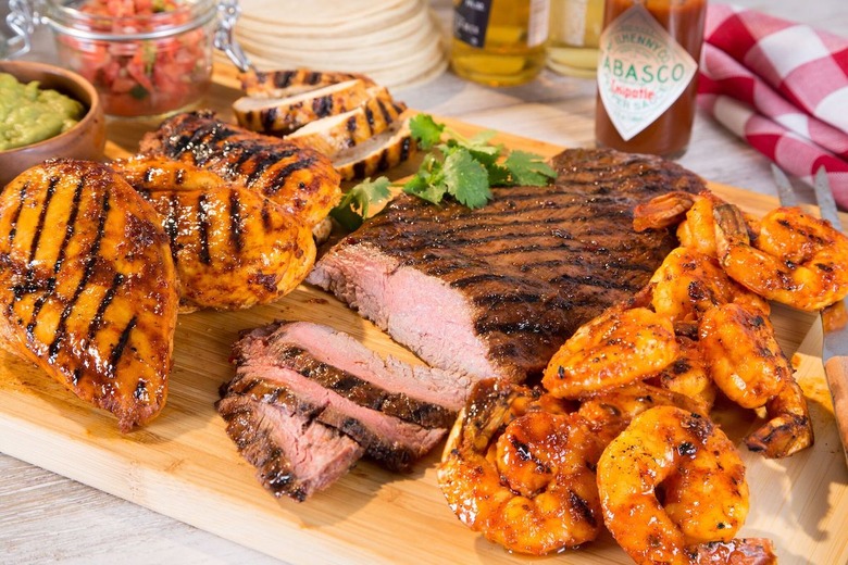 Parrillada Mixta with Garlic and Sweet Chipotle Marinades