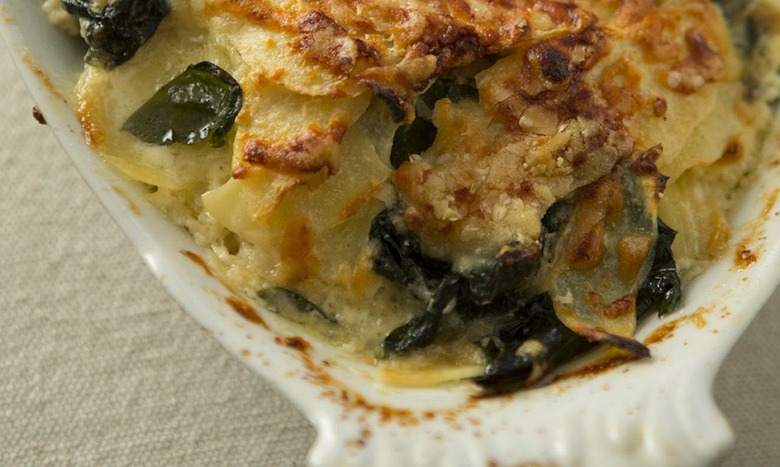 Parsnip and Kale Gratin