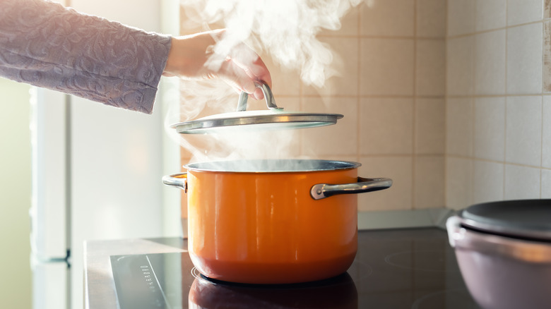 Pot of boiling water
