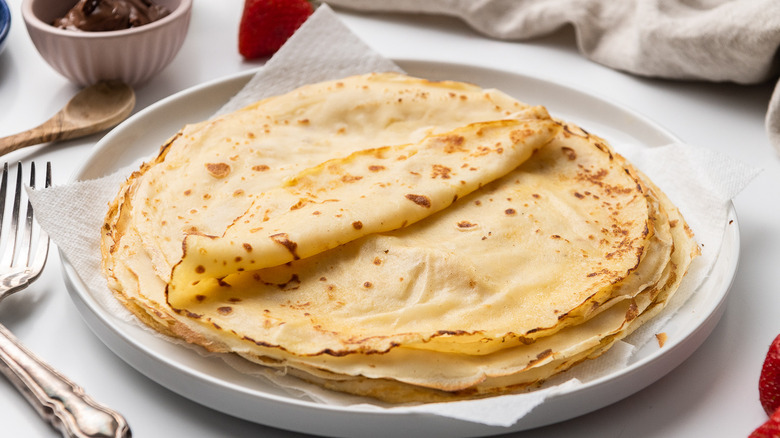 perfect crepes on plate 