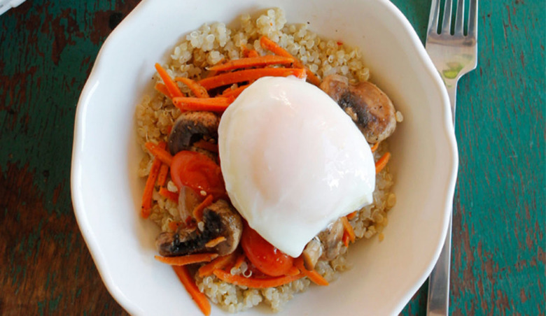 poached quinoa bowl