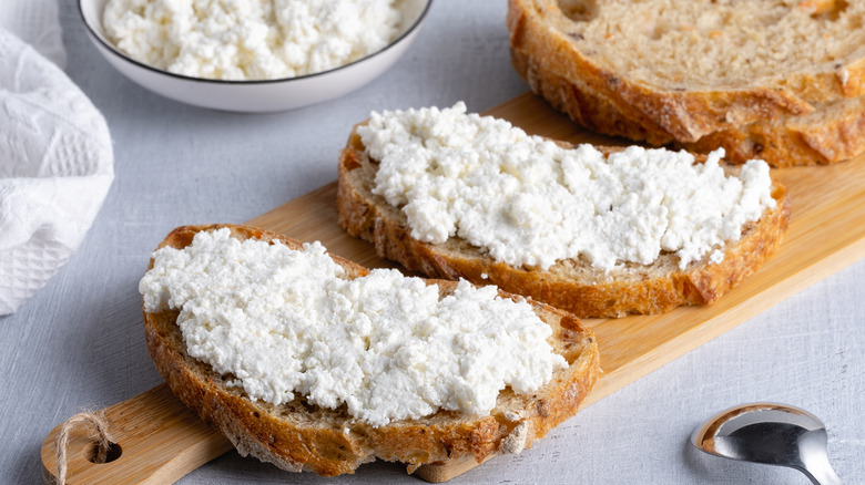 Cottage cheese on toast