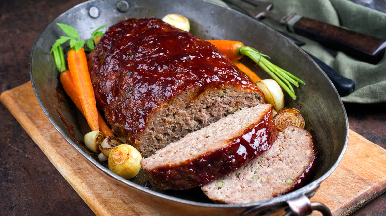 Pot roast meatloaf sliced