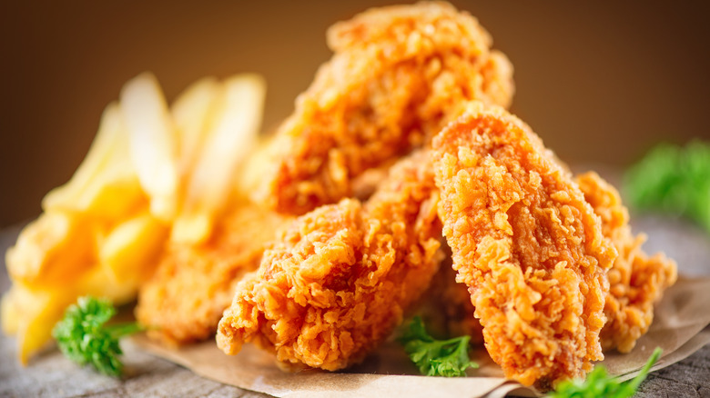 Fried chicken on a plate