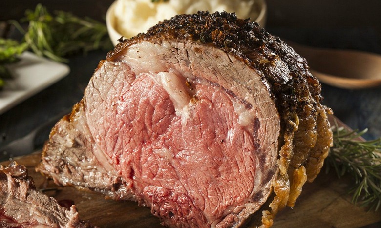 Prime Rib Roast with Potato and Rutabaga Gratin and L'Etoile's Steak Sauce