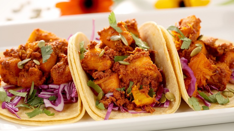 Pumpkin Tacos With Chorizo and Chipotle recipe - The Daily Meal