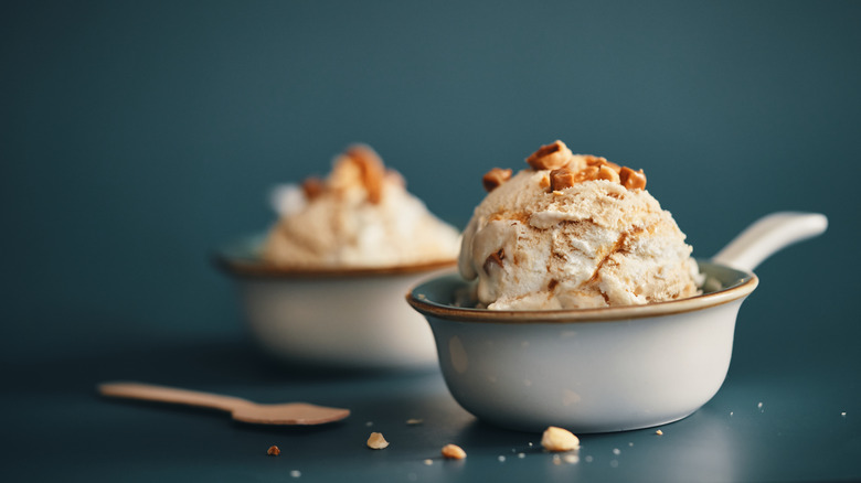 ice cream in bowl with toppings