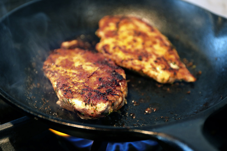Quick-griddled chicken with herbs