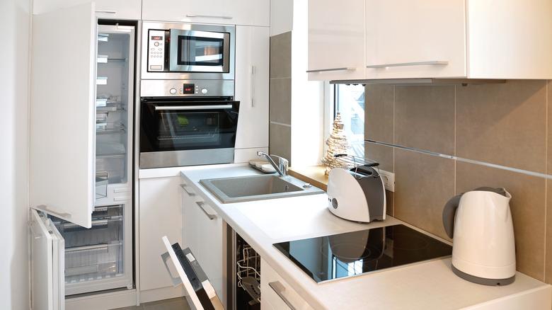 small kitchen with appliances