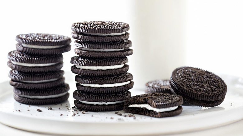 Stacks of Oreo cookies