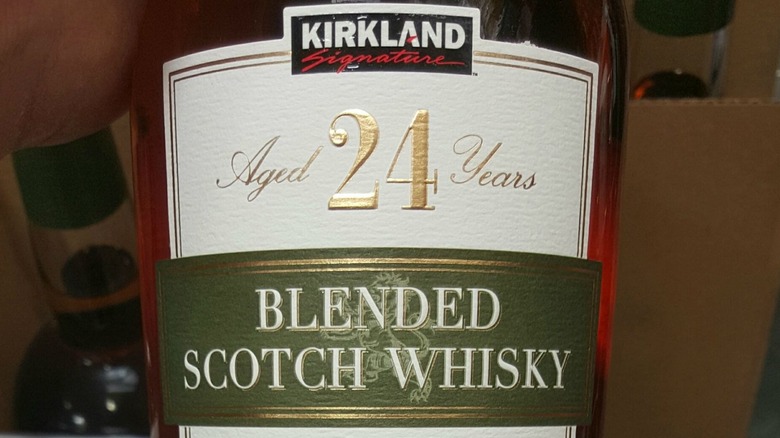 Bottle label Kirkland Aged Whisky