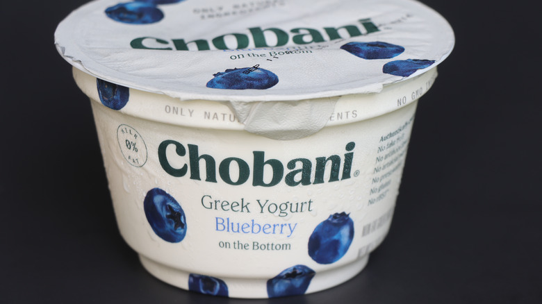 Chobani blueberry yogurt cup