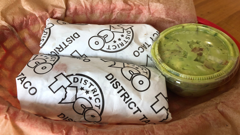District Taco tacos with guacamole