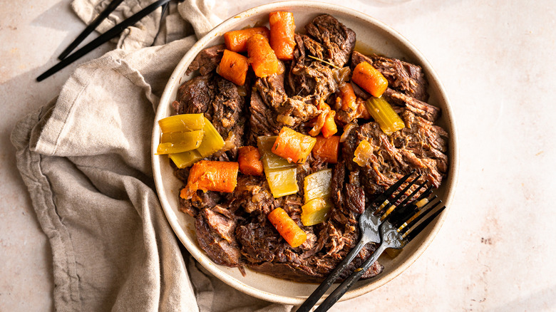 beef stew with carrot chunks