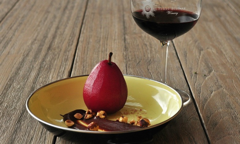poached pears