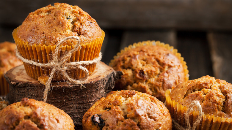 A batch of homemade muffins