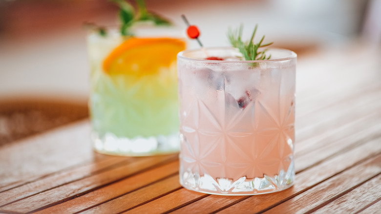 Cocktails on wood