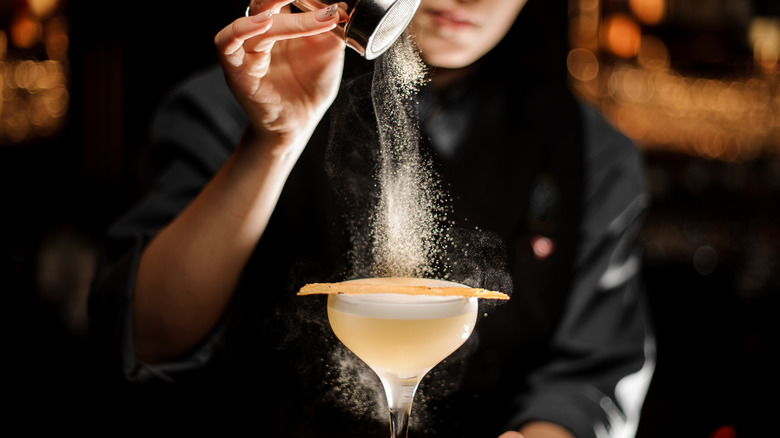 bartender mixing drink