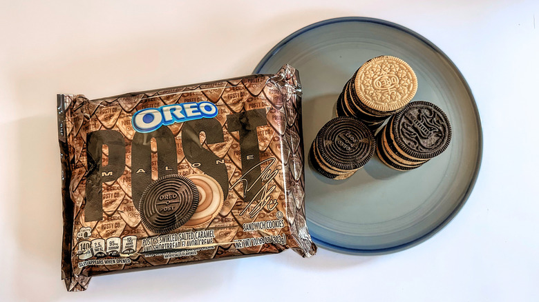 Post Malone Oreo package and cookies on plate