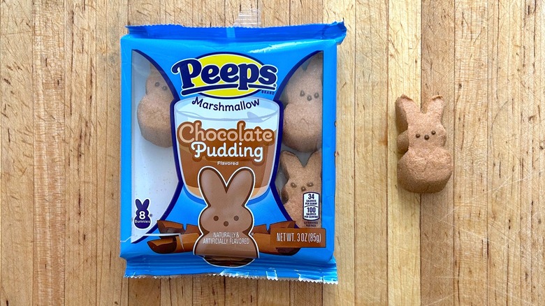 Package and Peeps Chocolate Pudding Flavored Marshmallow Bunnies