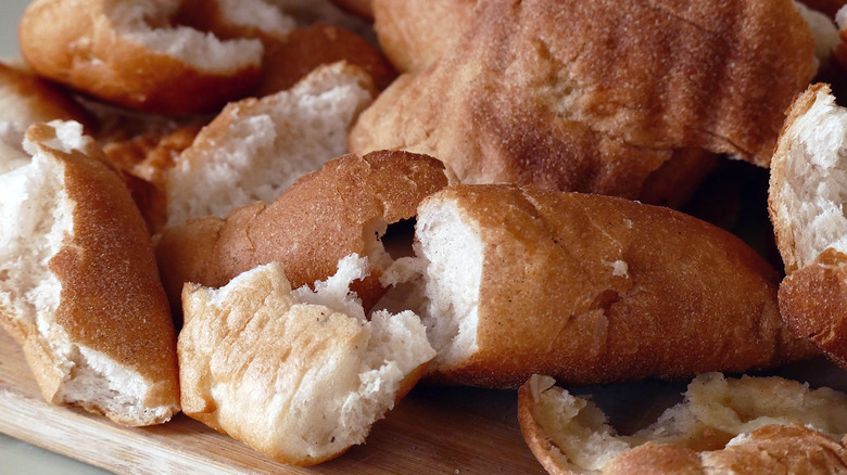 Pieces of stale bread 