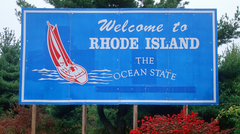 Welcome to Rhode Island sign