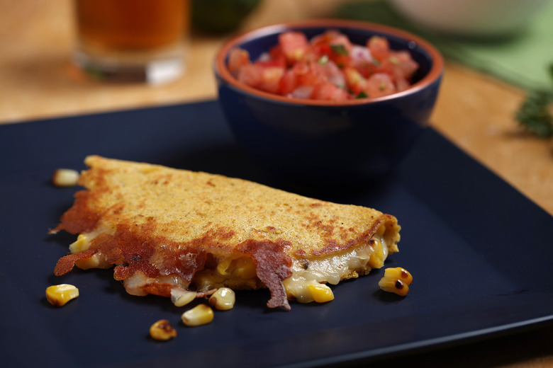 Roasted corn quesadilla