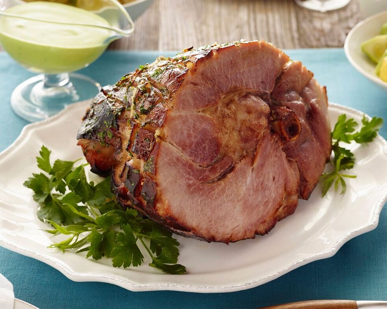 Roasted Ham with Herb Marinade
