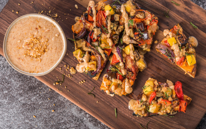 Roasted Vegetable Suya Flatbread