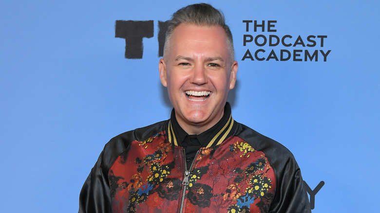 Ross Mathews posing for press
