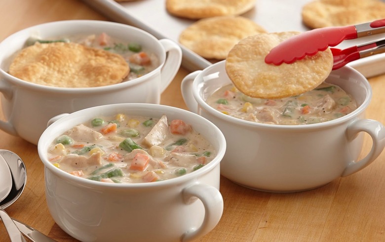 Sage and turkey pot pie soup