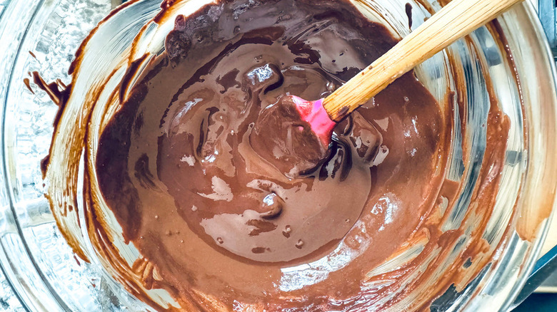 melted chocolate in bowl