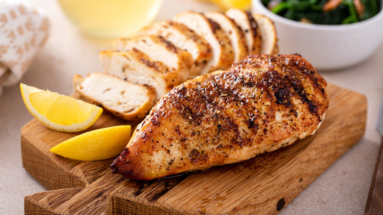 cooked chicken breast