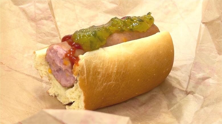 Sam's Club cheddar hot dog