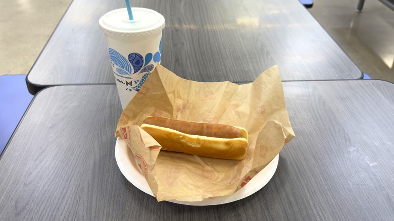 Sam's Club cheddar hot dog combo