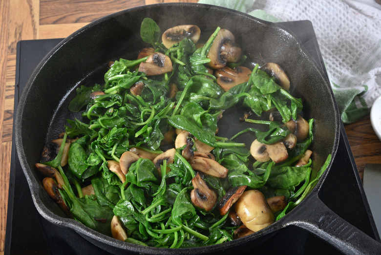 Sautéed Spinach and Mushrooms recipe - The Daily Meal