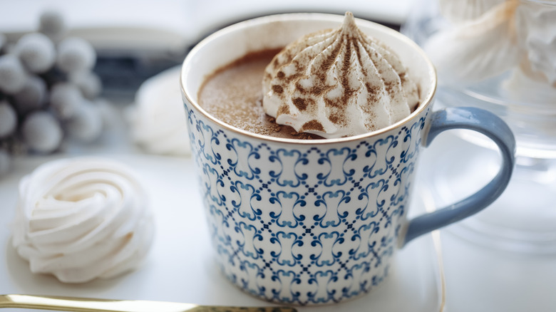 Hot chocolate with whipped cream